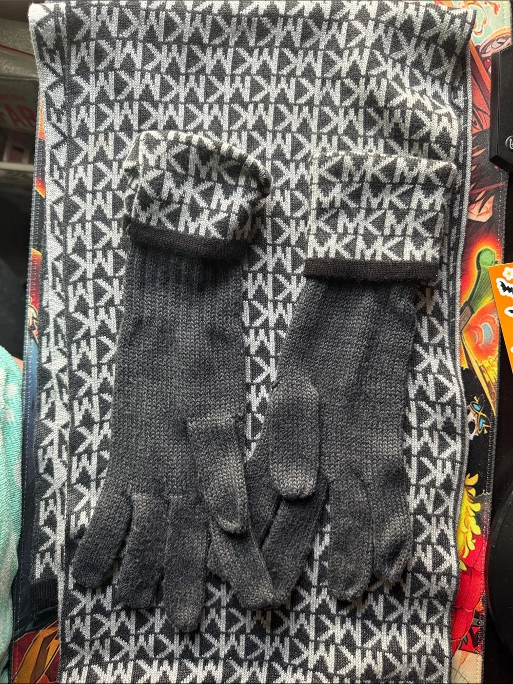 Michael Kors Scarf & Glove Set